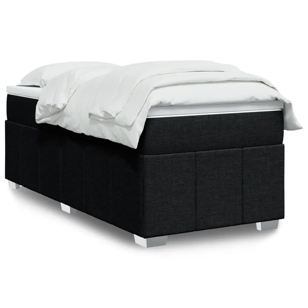 Giroletto a Molle con Materasso Nero 80x200 cm inTessuto