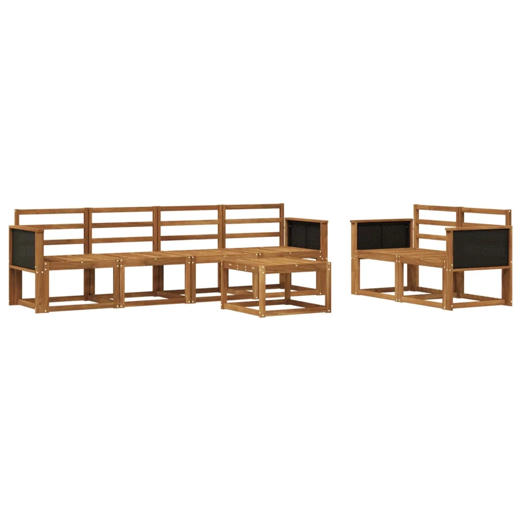 Set di divani da esterno 6 pcs Naturale