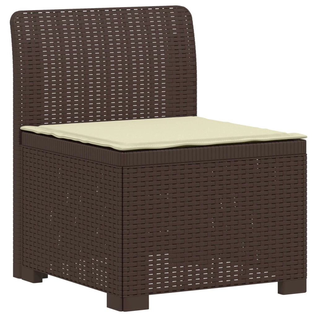 Divano da esterno-Divano da Giardino 3 posti con cuscini in look rattan PP 152615