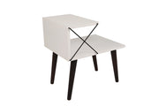 Comodino in legno "Cross" 50 x 40 x 55 cm - Bianco
