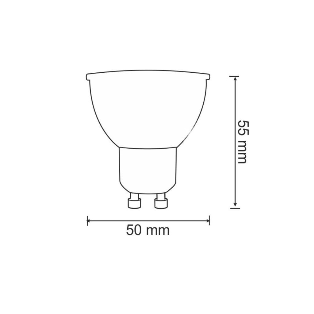 Lampadina LED GU10 3,2W 250lm 3000K Polux Platinum