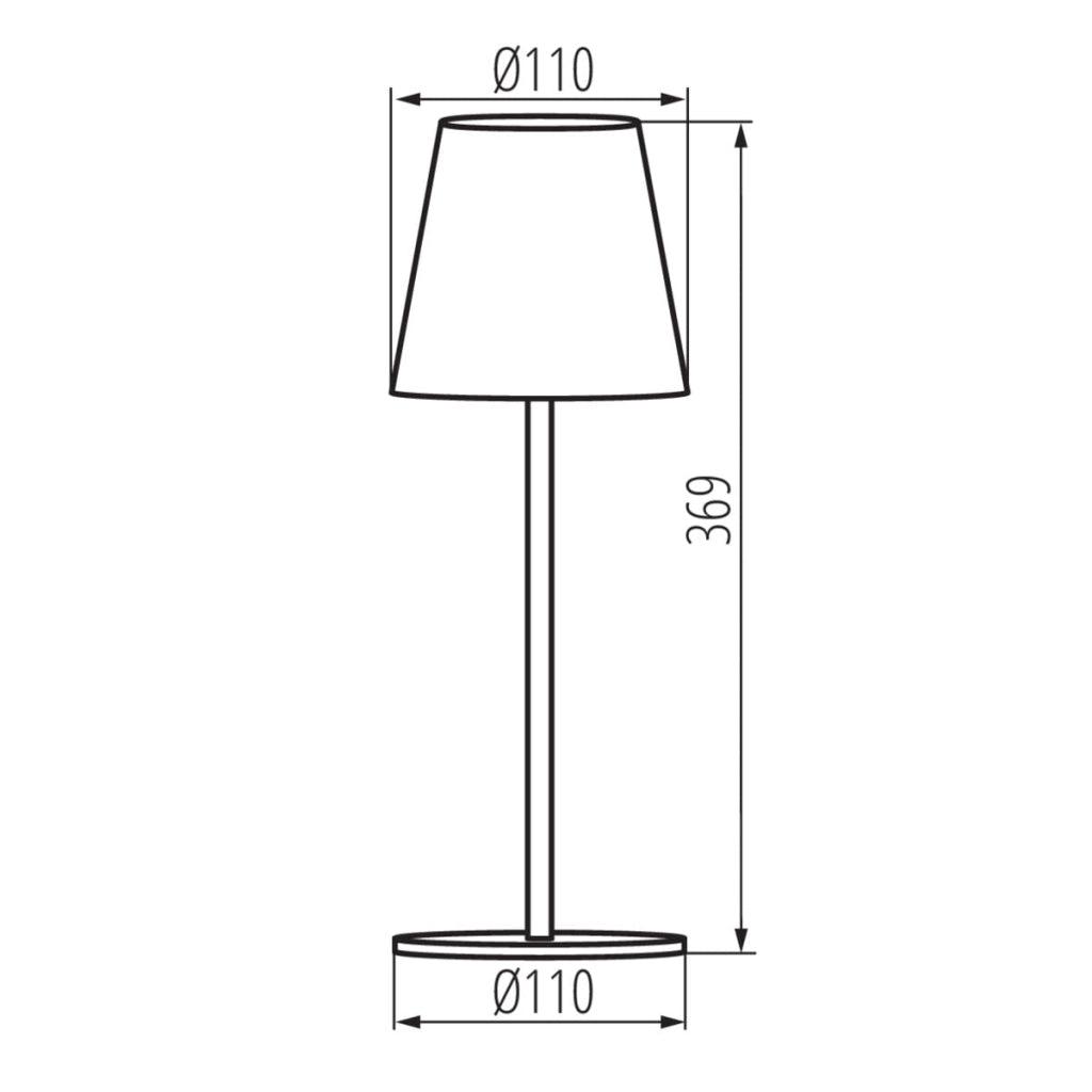 Lampada da tavolo LED cordless dimmerabile gialla Kanlux