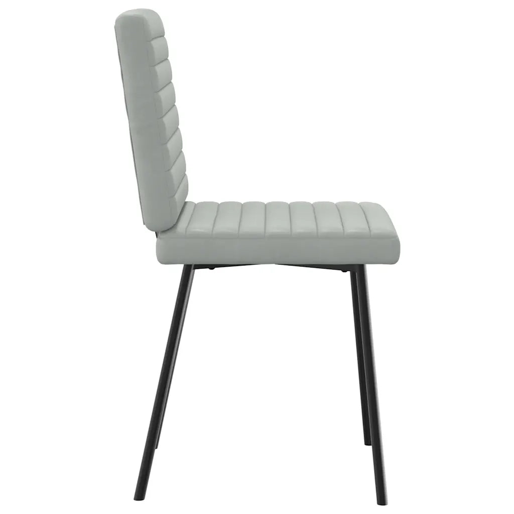 Sedie da Pranzo 2 pz Grigio Chiaro in Velluto 4101156