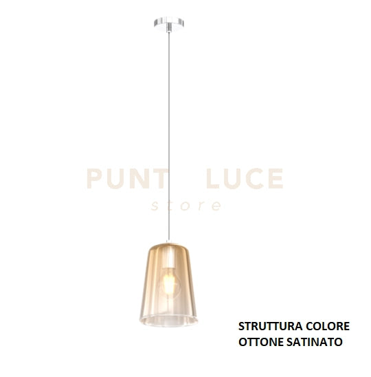 SOSPENSIONE OTTONE SAT. 1 LUCE AMBRA 1164OS-S1-AM