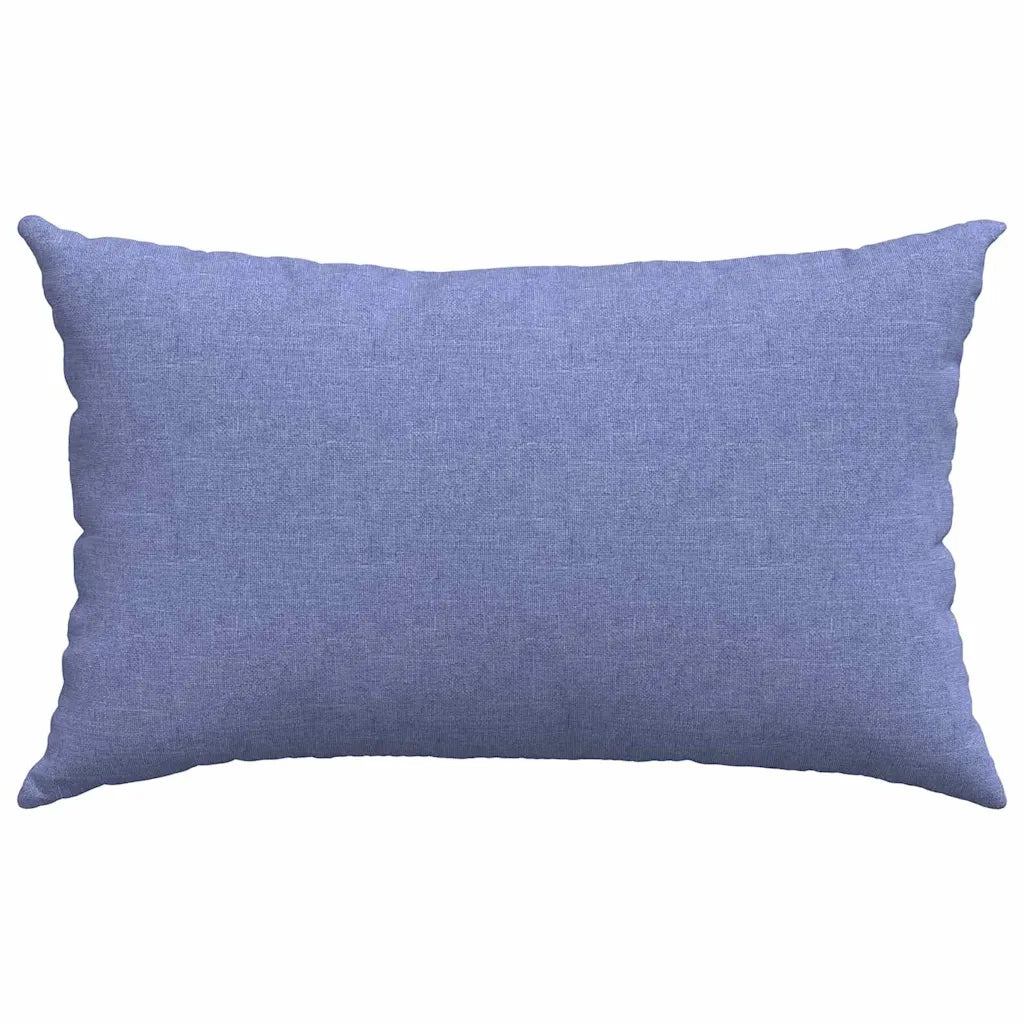 Cuscini da Divano 2 pz-Set di 2 Cuscini per Sofa Blu jeans 50 x 30 cm Tessuto