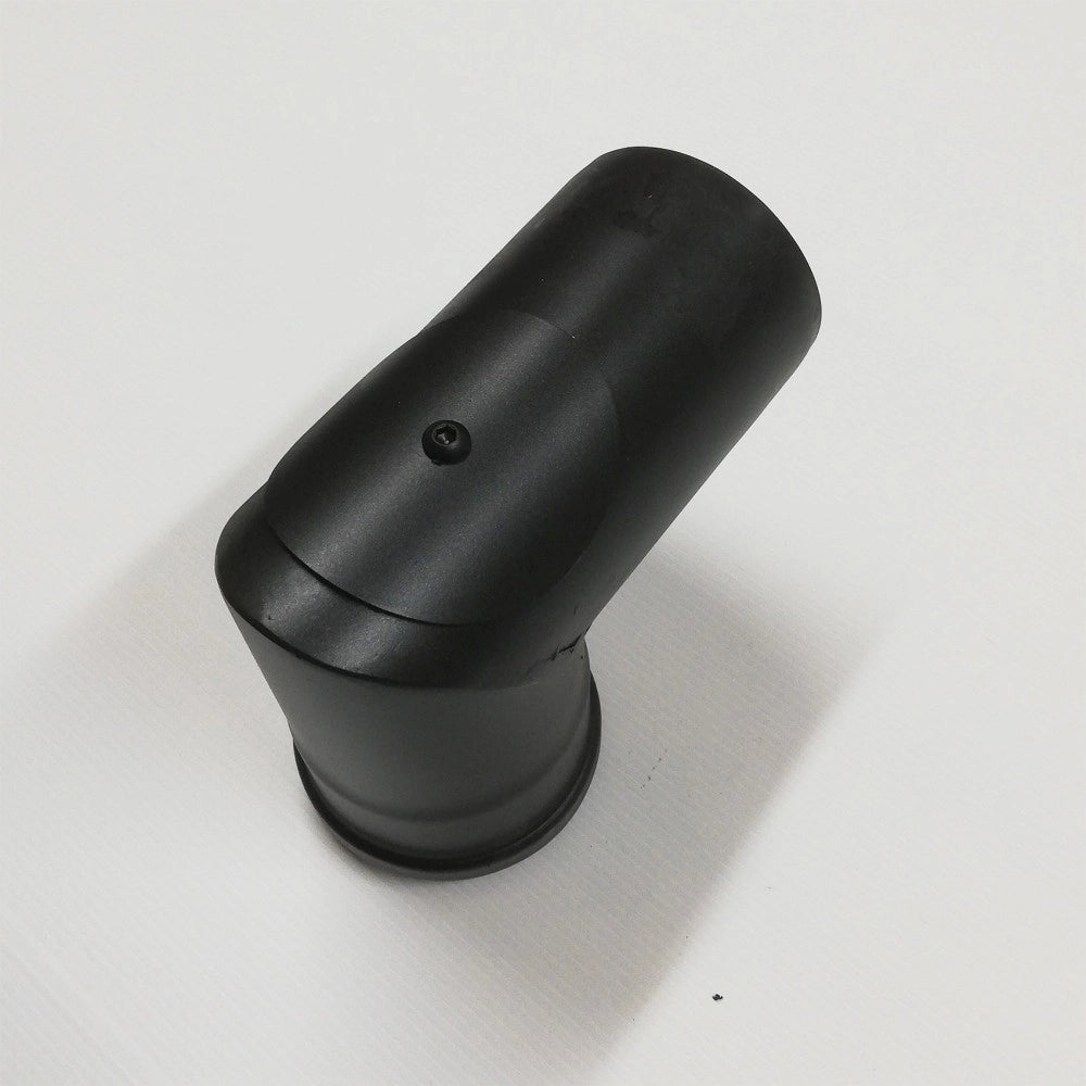 Curva gomito con ispezione 90° nero pellet da 100mm