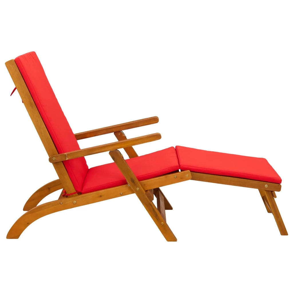 Lettino prendisole reclinabile e pieghevole 2 pcs Rosso 42025011