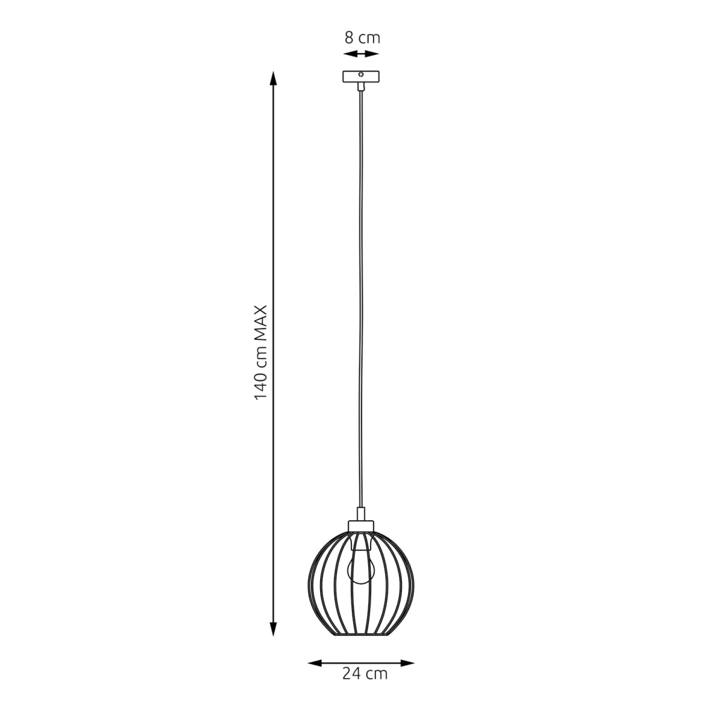 Sospensione Minimal Industrial Hathor 1 Luce Nera E Oro