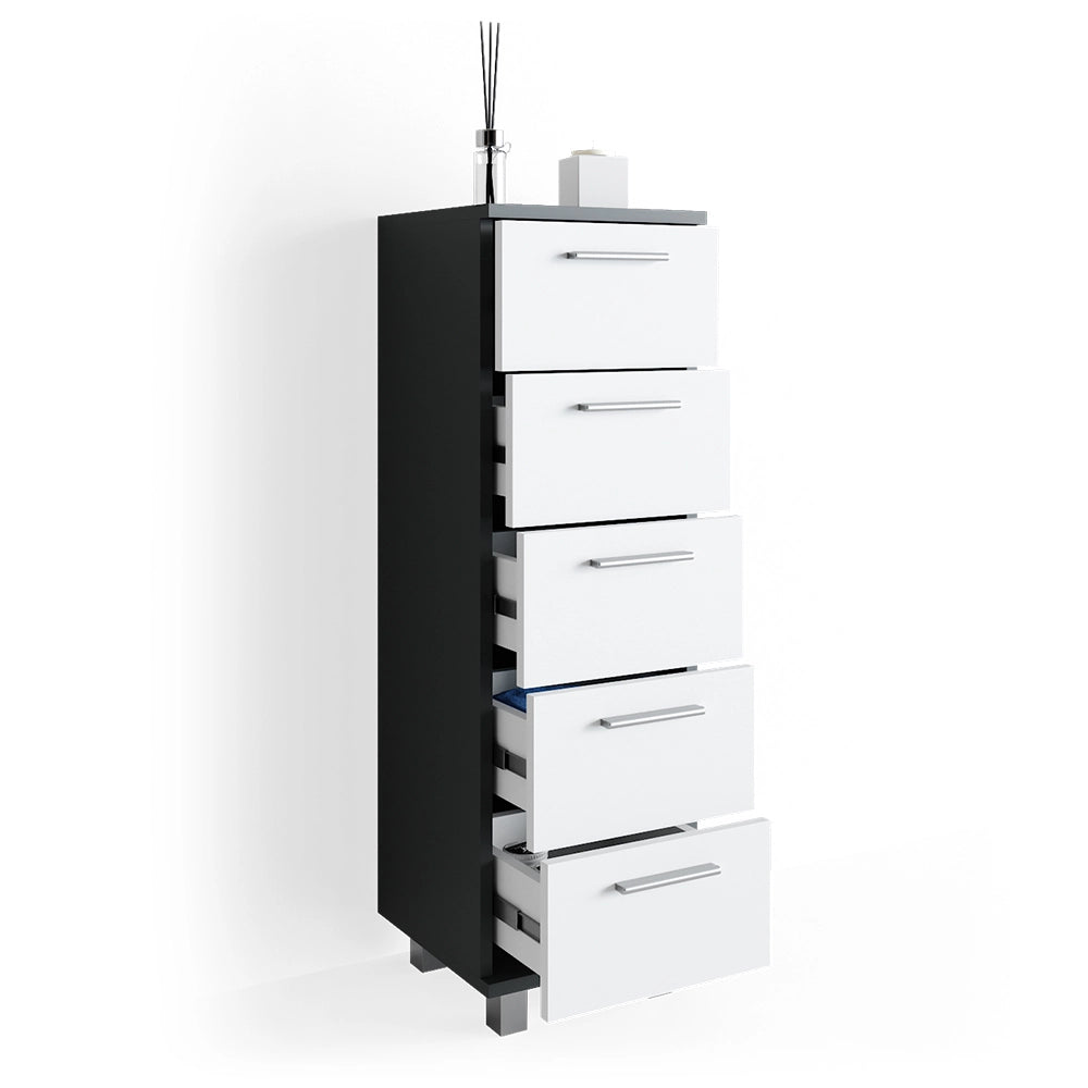 Vicco Cassettiera da bagno Antracite 30 x 95 cm