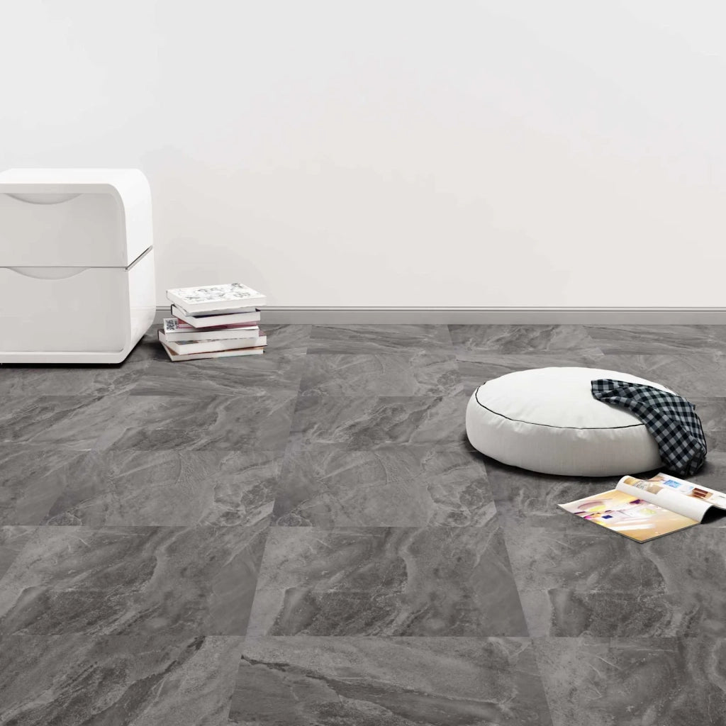 Tavole per Pavimenti 5,11 m² 55 pcs PVC Nero e Bianco 42046273