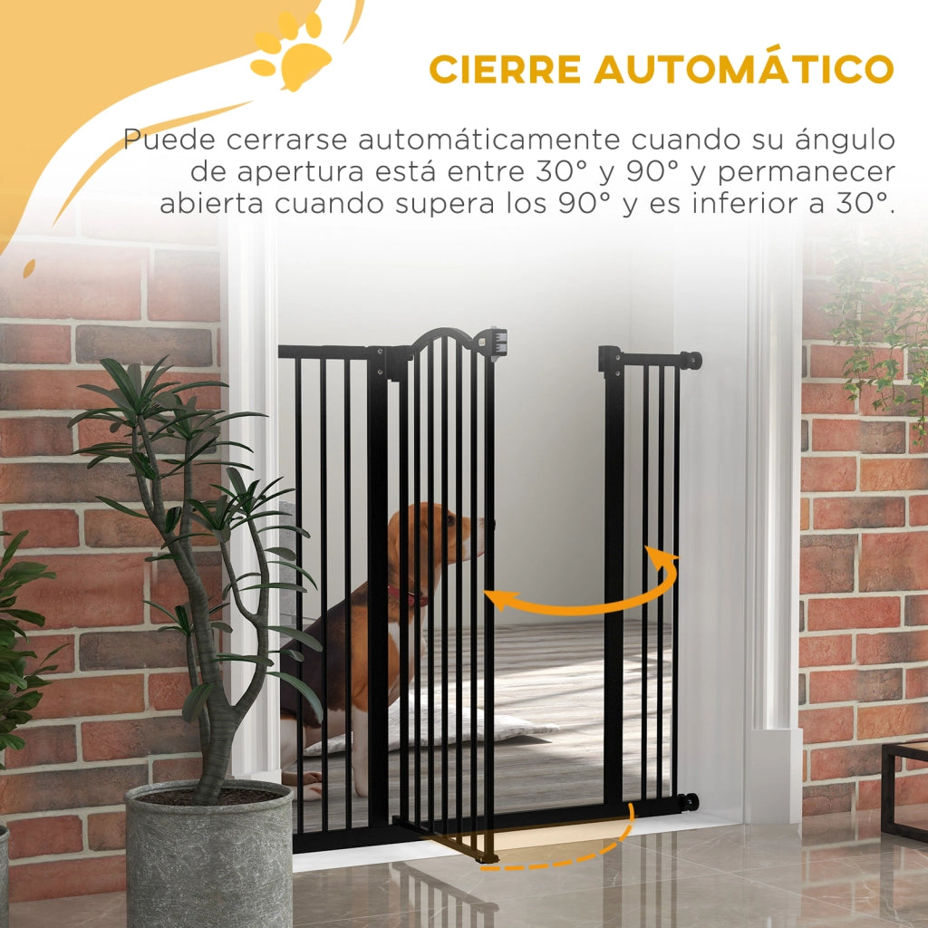 Barriera per Cani con Larghezza Regolabile 76-104 cm ¨C Zephmum ¨C Nero
