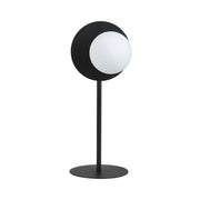 Lampada da tavolo Oslo nera vetro opale E14 Emibig