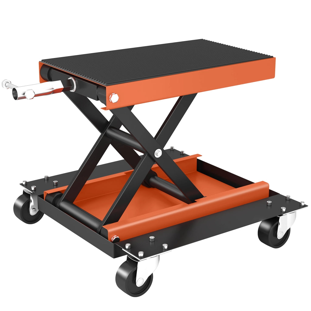 Cricco Sollevamento Moto 500 kg ¨C Minimal ¨C 135-390 mm Regolabile Altezza Acciaio Arancione