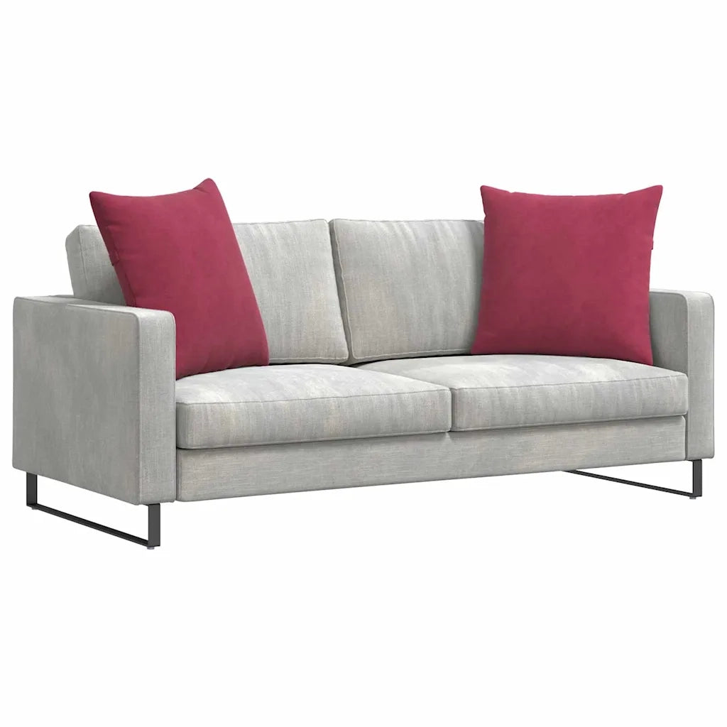 Cuscini da Divano 2 pz-Set di 2 Cuscini per Sofa Rosso Vino 80 x 80 cm Tessuto in Cords