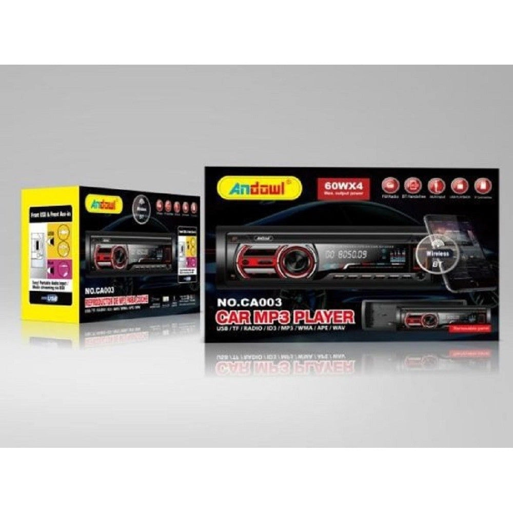 Trade Shop - Autoradio Lettore Mp3 Ca003 Audio Per Auto Universale 1 Din Bluetooth Wireless -