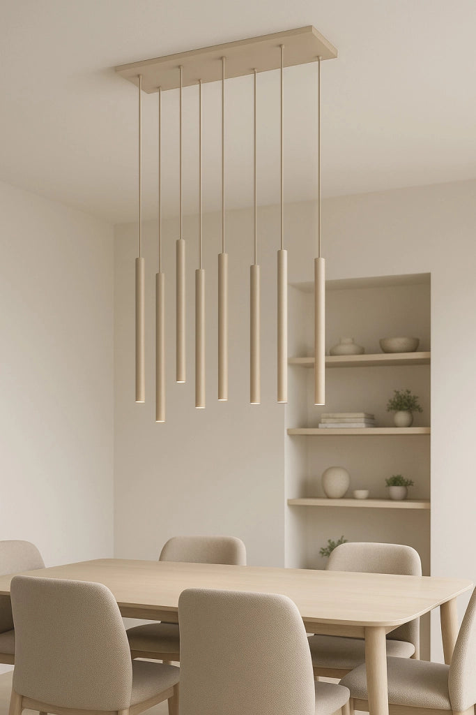 Lampada a sospensione decorativa SUNO beige 8xG9 Kaja