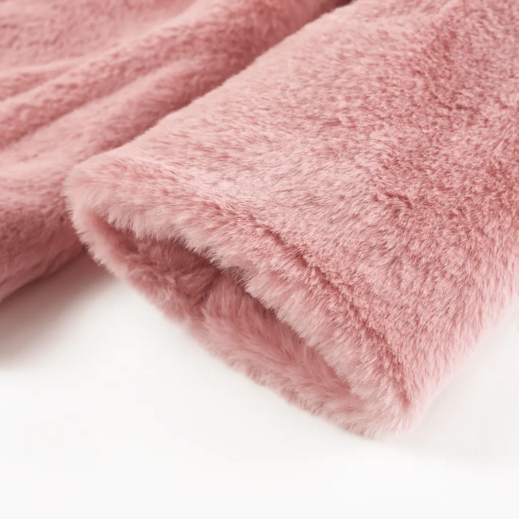 Cappotto per Bambini in Pelliccia Sintetica Rosa 128 13862