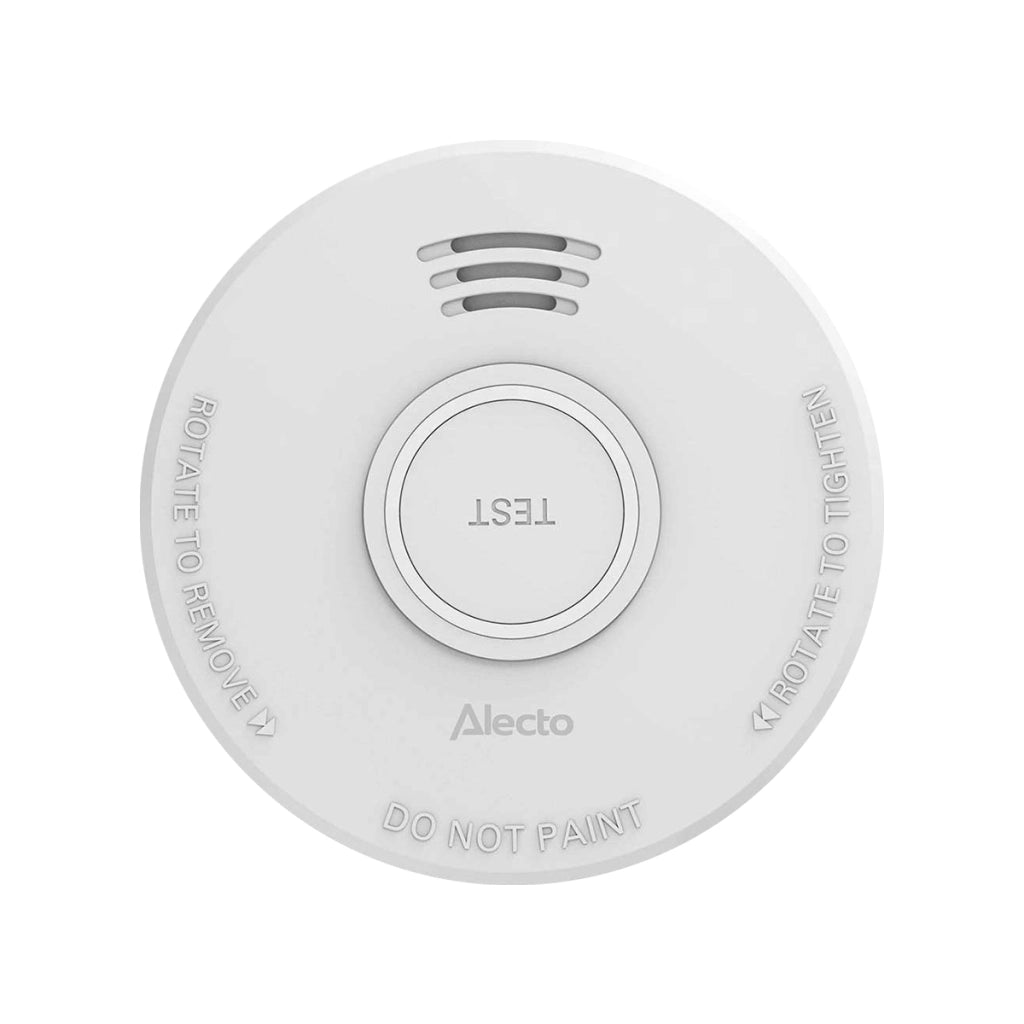 Rilevatore di Fumo Fotoelettrico con Allarme Potente 85 dB Bianco Alecto
