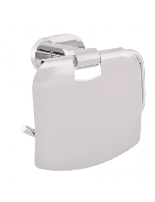 Portarotolo YUKON con coperchio in ottone cromato 13,6 cm