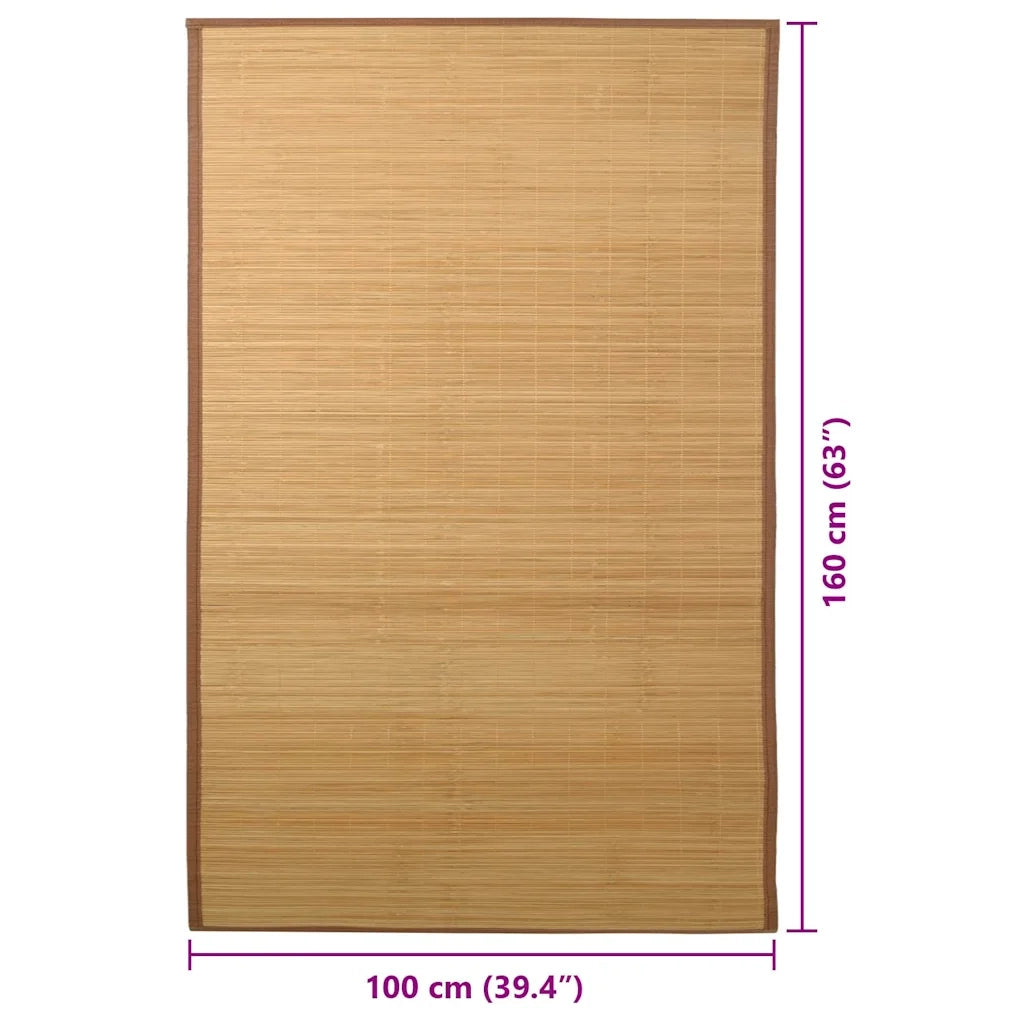 Tappeto in Bambù 100x160 cm Marrone 245822