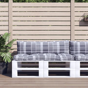Cuscini per Pallet 2 pz a Quadri Grigi in Tessuto 360936