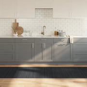 Tappeto Rettangolare Grigio 80x500 cm in Bambù 376928