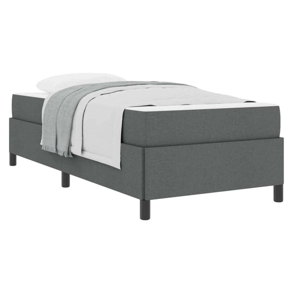 Letto a molle Grigio scuro 100 x 200 cm Tessuto
