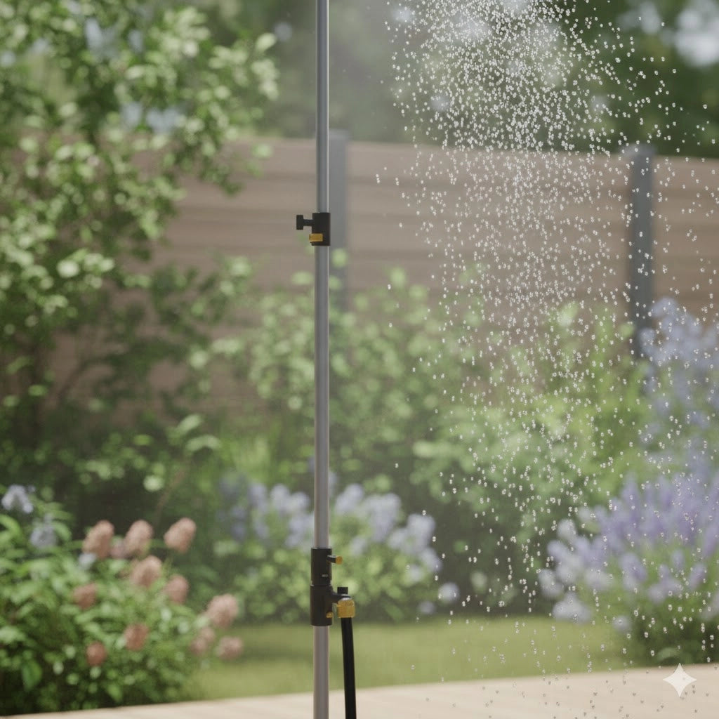 Doccia da giardino multiuso con treppiede portatile per esterno campeggio piscina terrazzo leggera e resistente