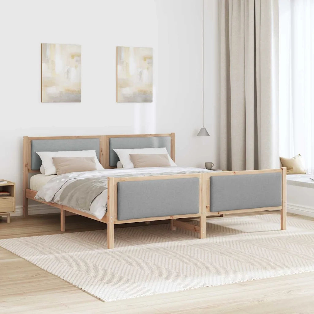 Struttura del letto-Giroletto Grigio chiaro 180 x 200 cm Tessuto 233905