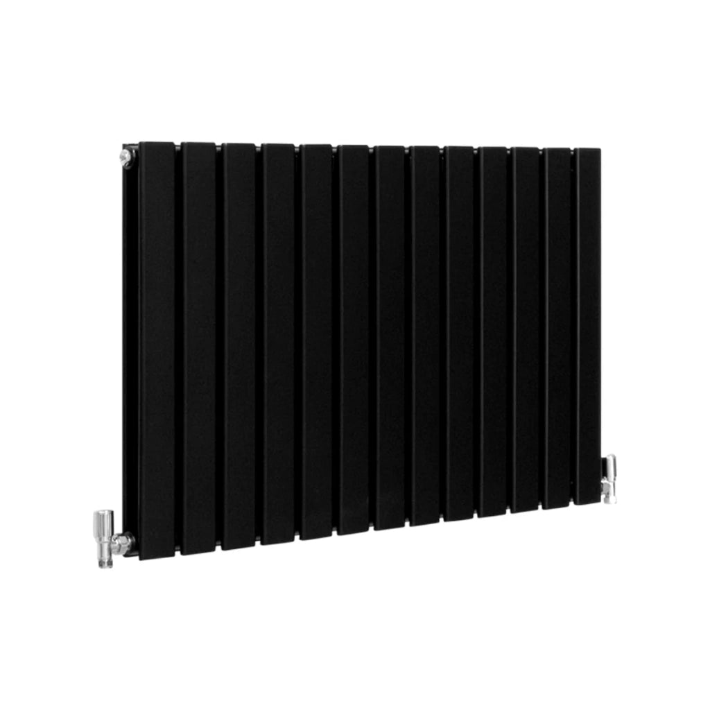 Radiatore Termosifone Termoarredo Design Piatto Pannello Elementi Nero Opaco