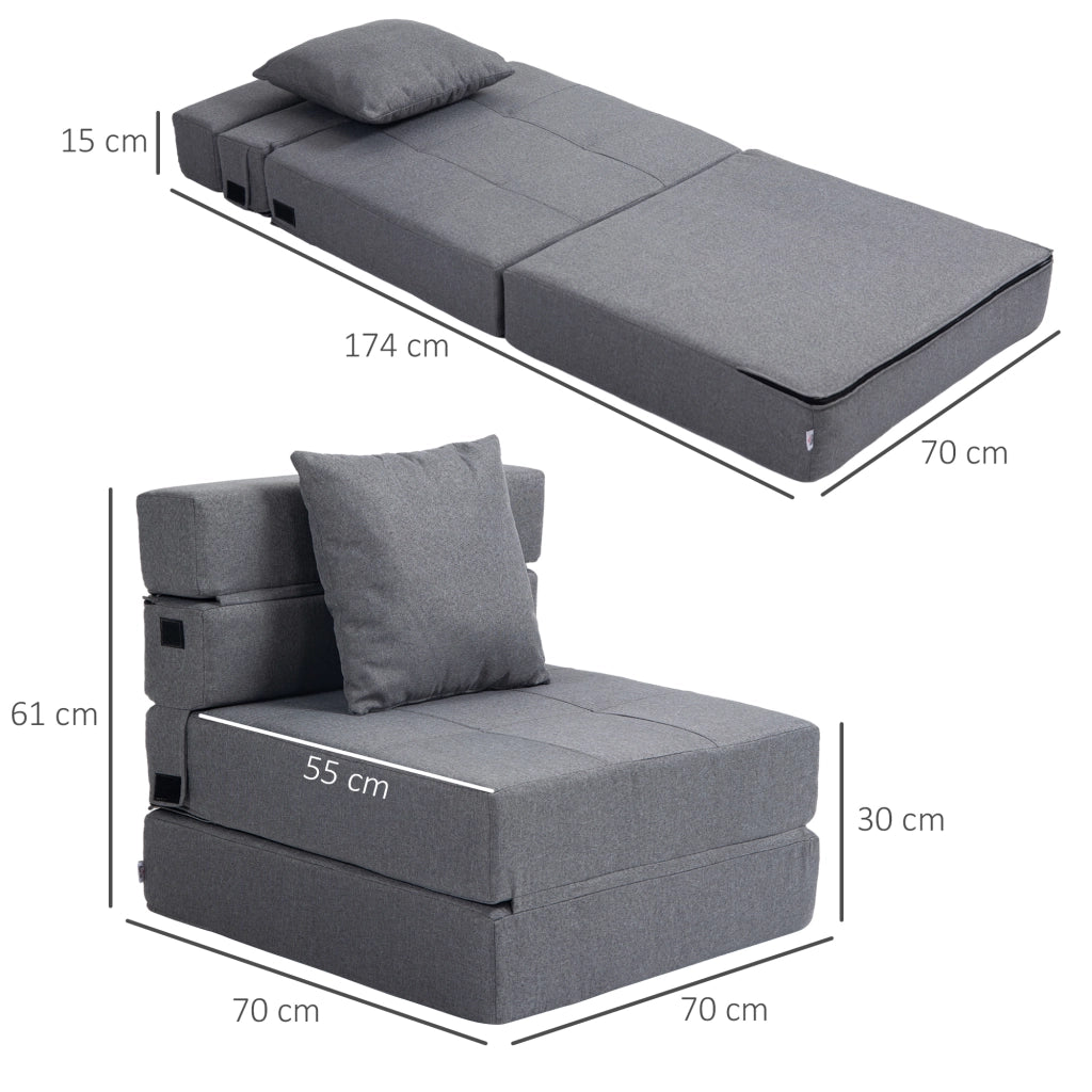 Poltrona Letto ¨C Minimal ¨C Grigio Scuro 70x70x61