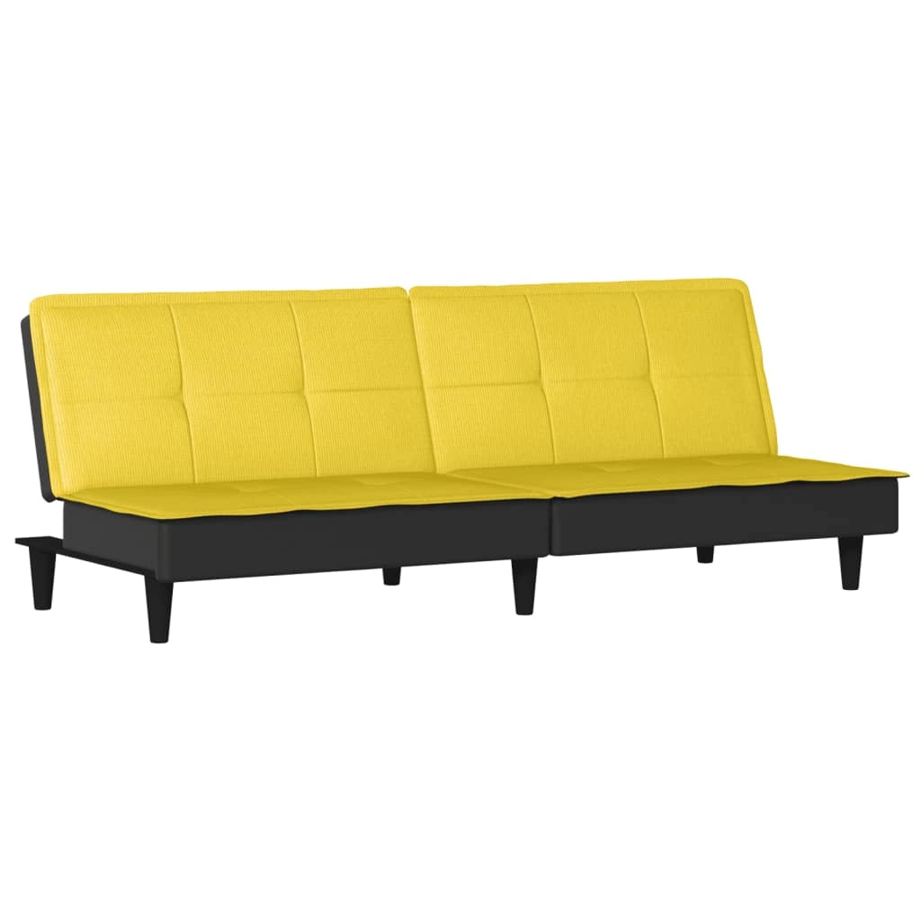 Divano letto in tessuto giallo chiaro 02_0019247