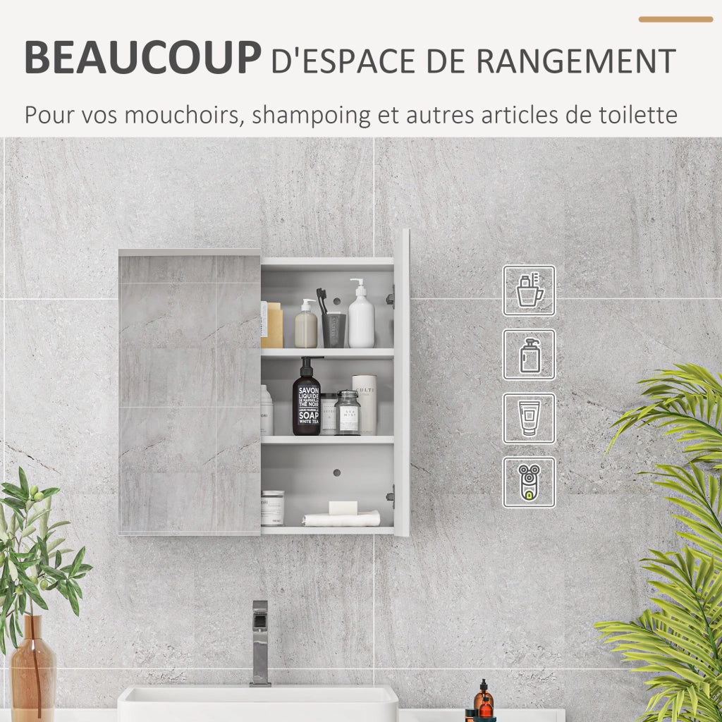 Armadio da bagno con specchio ¨C Minimal ¨C 60x15x60 cm bianco