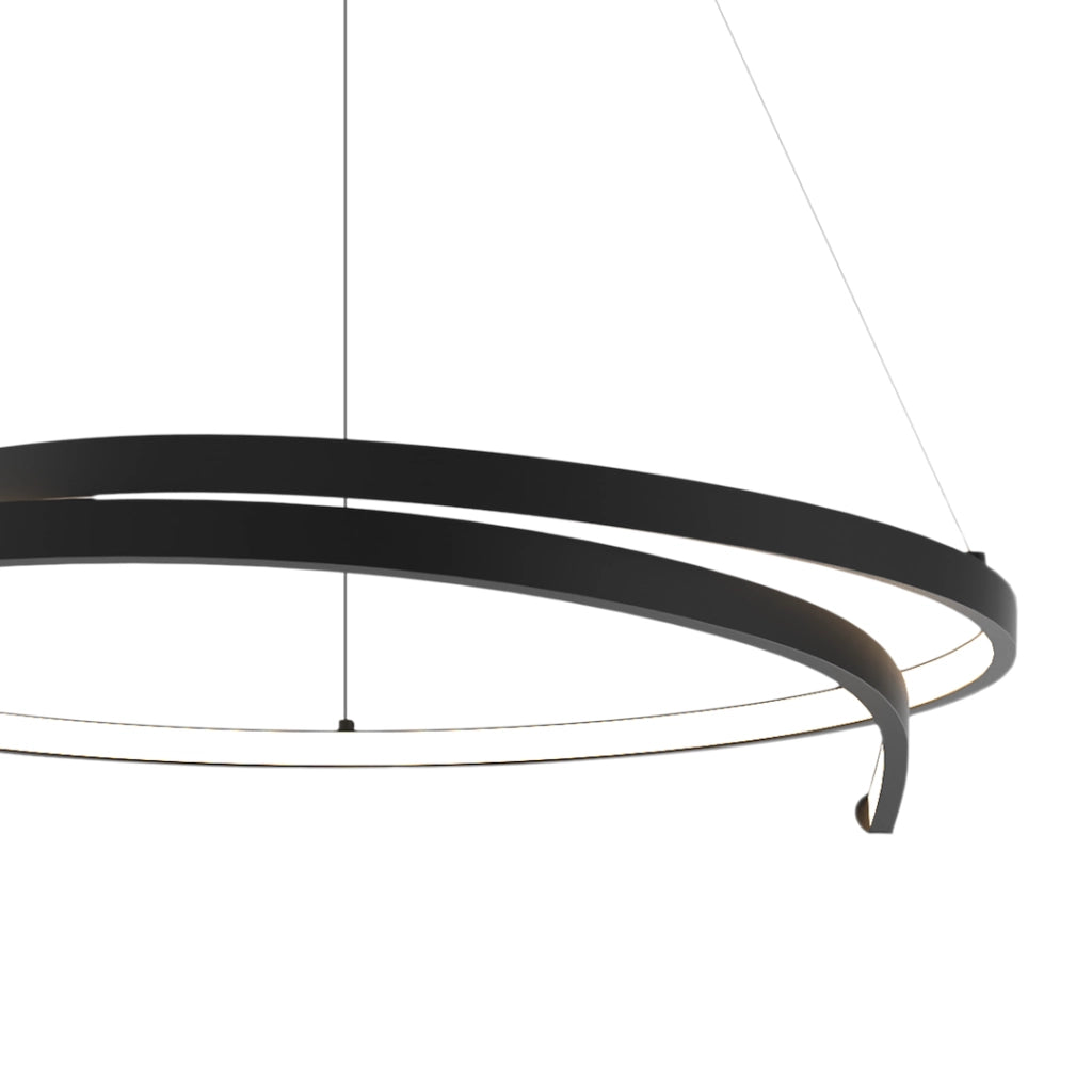Sospensione LED ad anello Lorenzo nera Ø55 35W 4000K