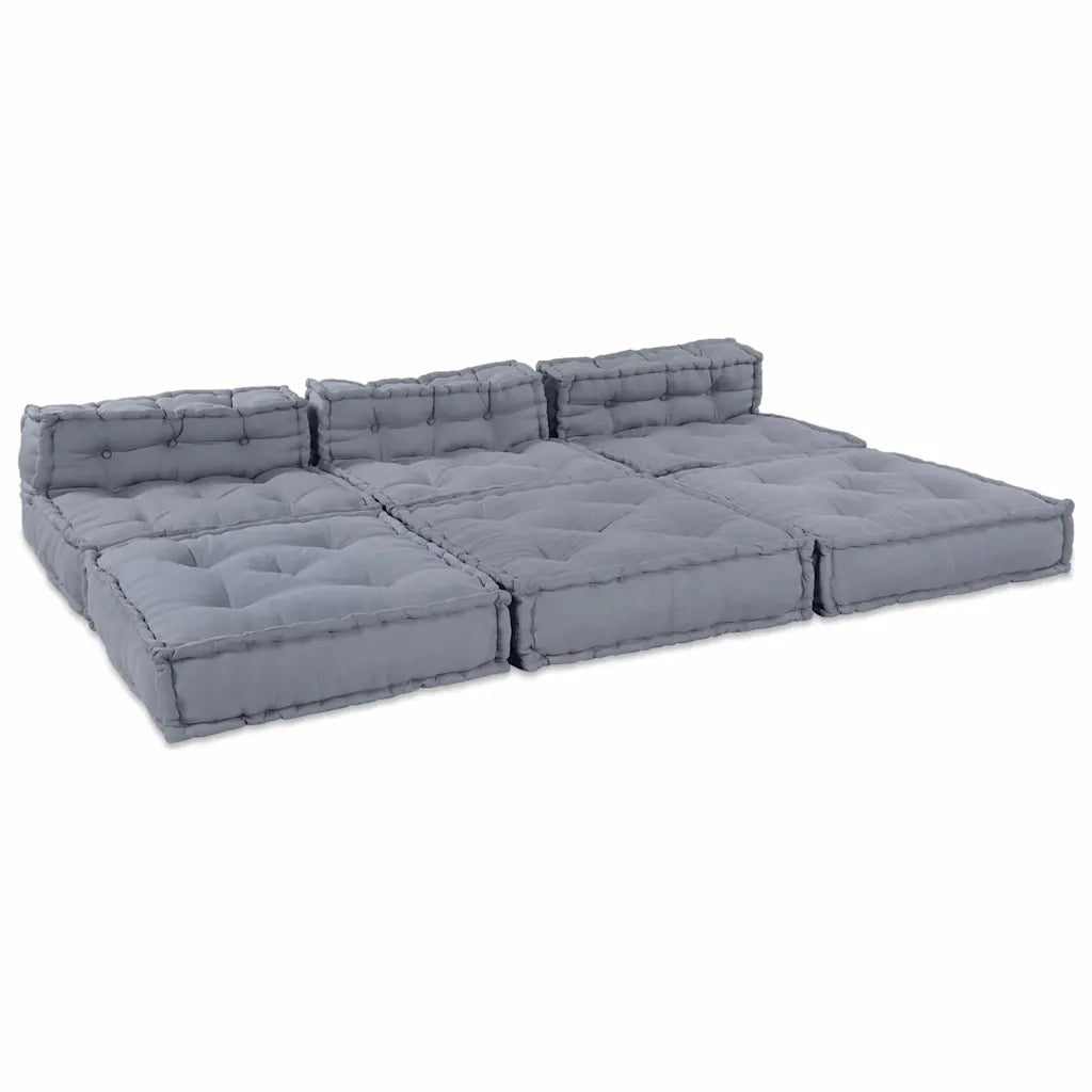 Unità di Divano Modulare 4 pcs Grigio Tessuto 3315094