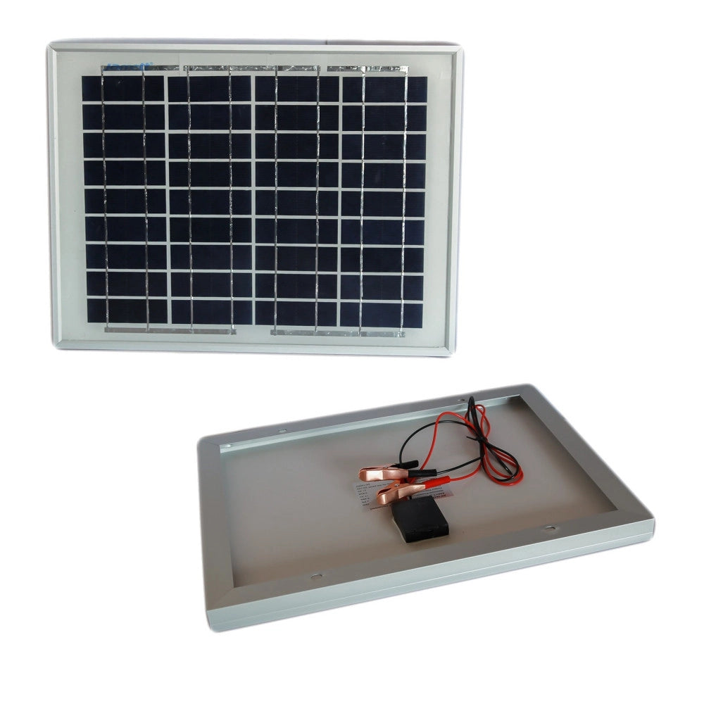 Trade Shop - Pannello Solare Modulo Fotovoltaico 30w 30watt 12v Celle Silicio Pinze Batteria -
