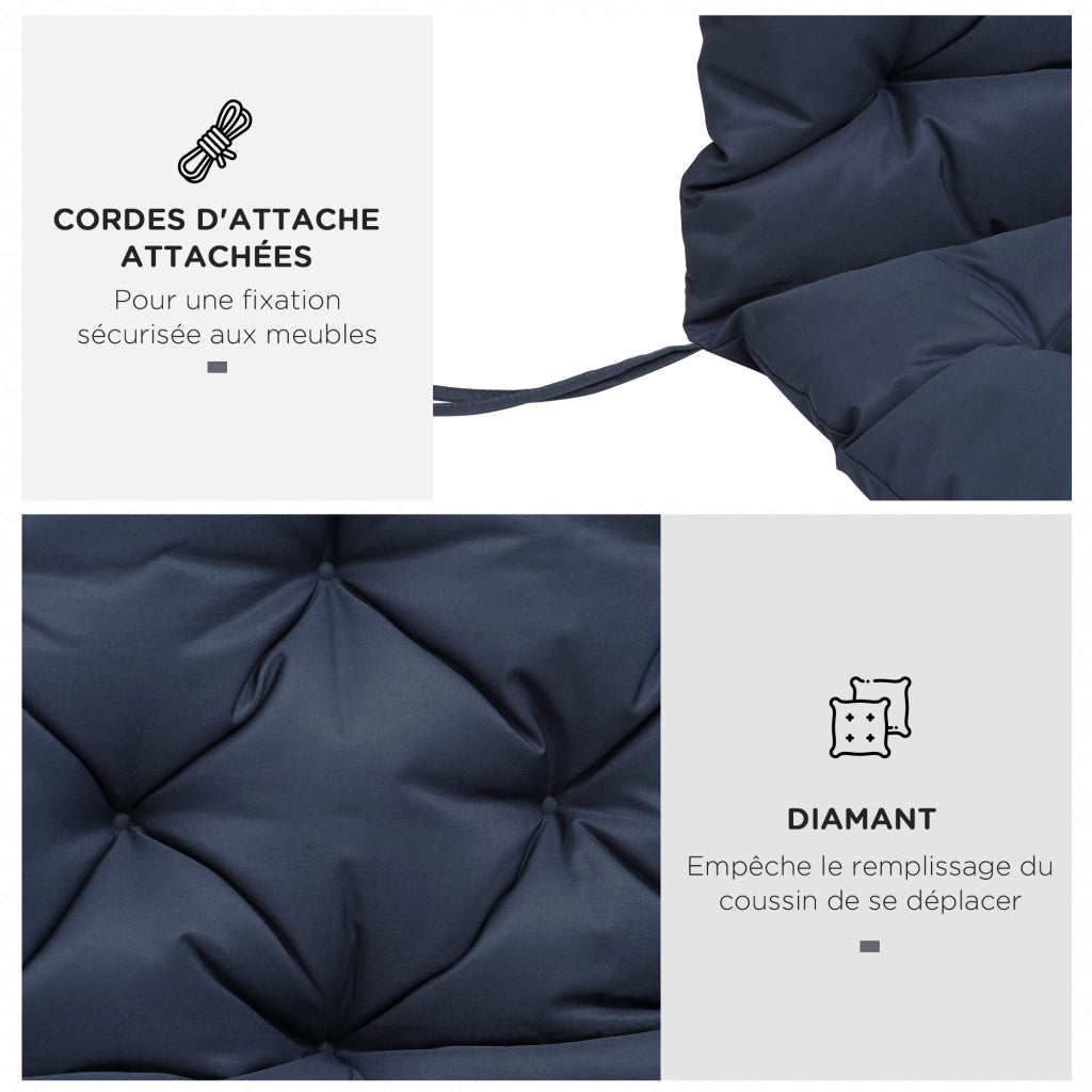 Cuscino per Divano da Giardino ¨C Minimal ¨C 150x98x8 cm Blu