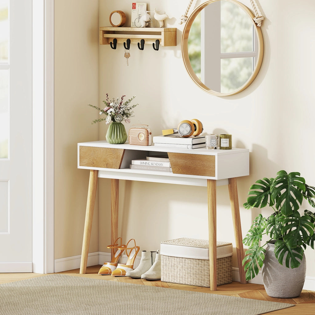 Consolle Ingresso con 2 Cassetti ¨C Xylo ¨C Legno Bianco