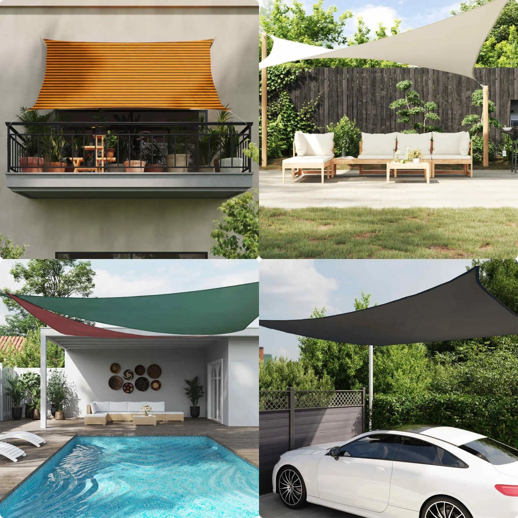 Telo Ombra da Esterno Arancione e Marrone 2 x 2 m 42030964
