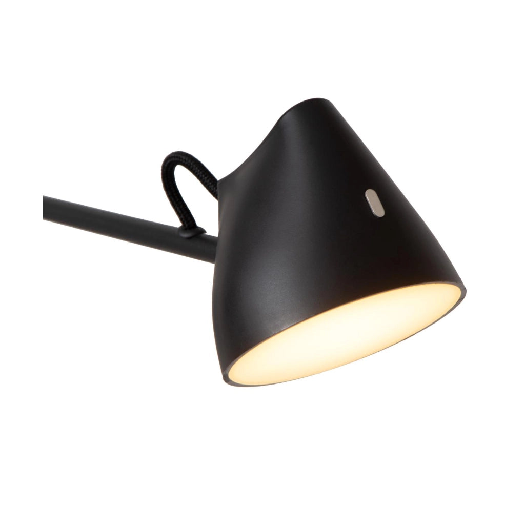 Applique LED da parete loft MILNE 2 luci nera Lucide