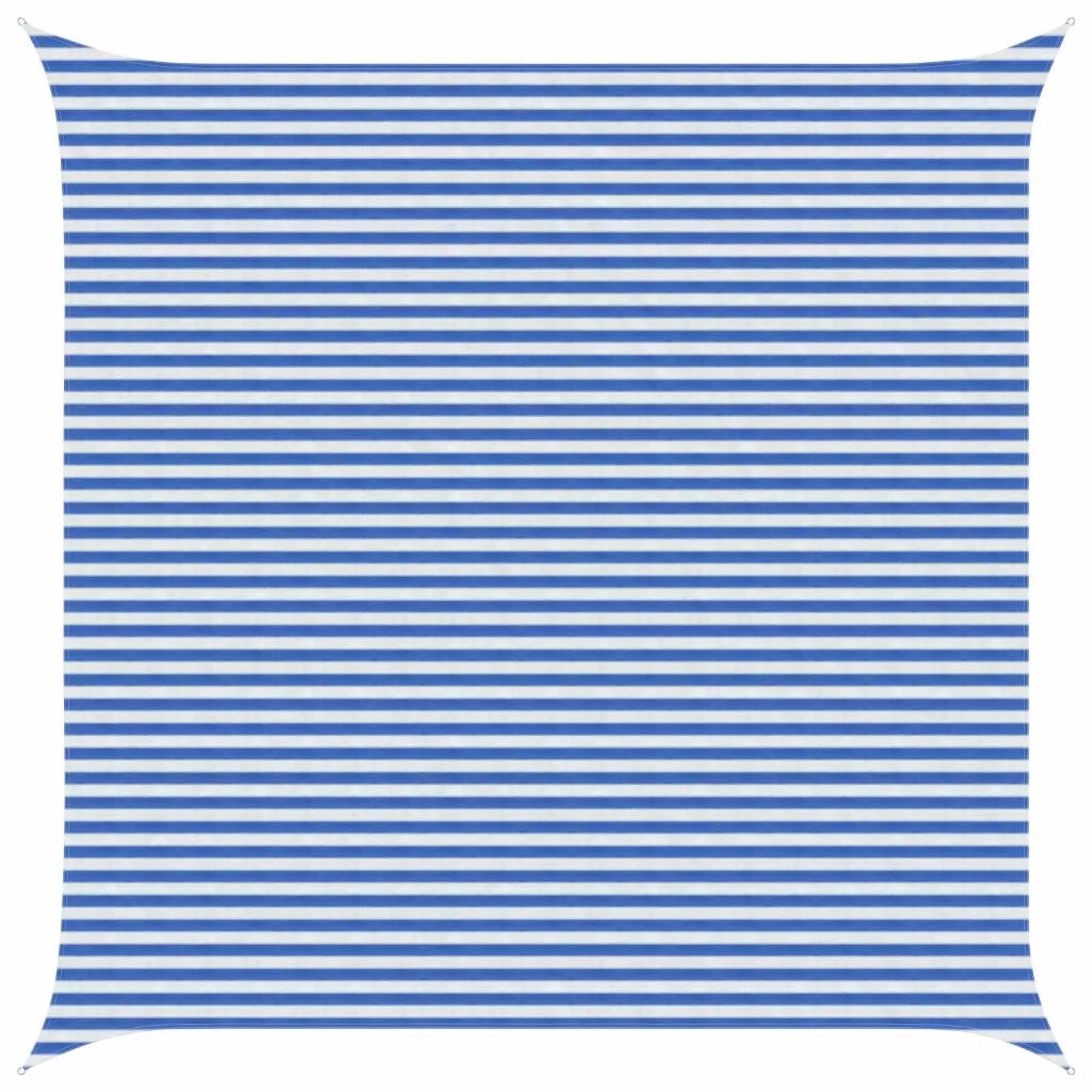 Telo Ombra Blu e Bianco 5 x 5 m HDPE 42032872