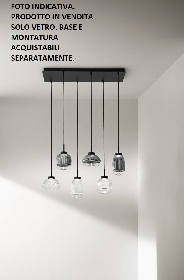 SOLO VETRO TRASPARENTE EKOS 2 D.15CM H.16,2CM BASE ACQUISTABILE SEPARATAMENTE