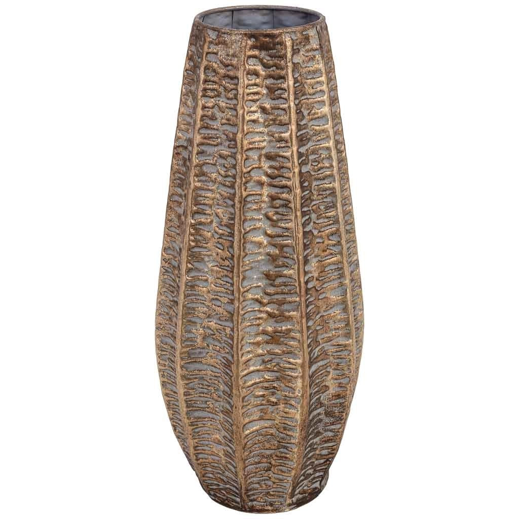 Vaso in metallo dorato 20x20x46 cm (altezza)