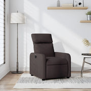 Poltrona Reclinabile Marrone Scuro in Tessuto 374170