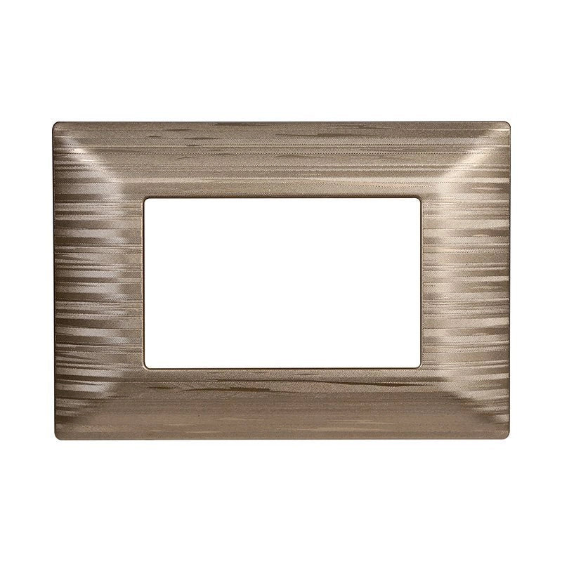 Placca Plastica Serie Solar 3P Colore Oro Satinato Compatibile Con Bticino Matix