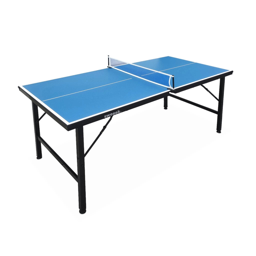 Mini tavolo da ping pong per interni pieghevole con 4 racchette e 6