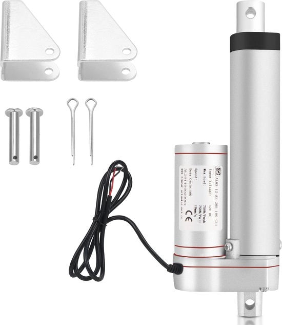 Attuatore Lineare 12V Alta Velocità 5,7mm/s 1500N 100mm Deuropener Elettrico
