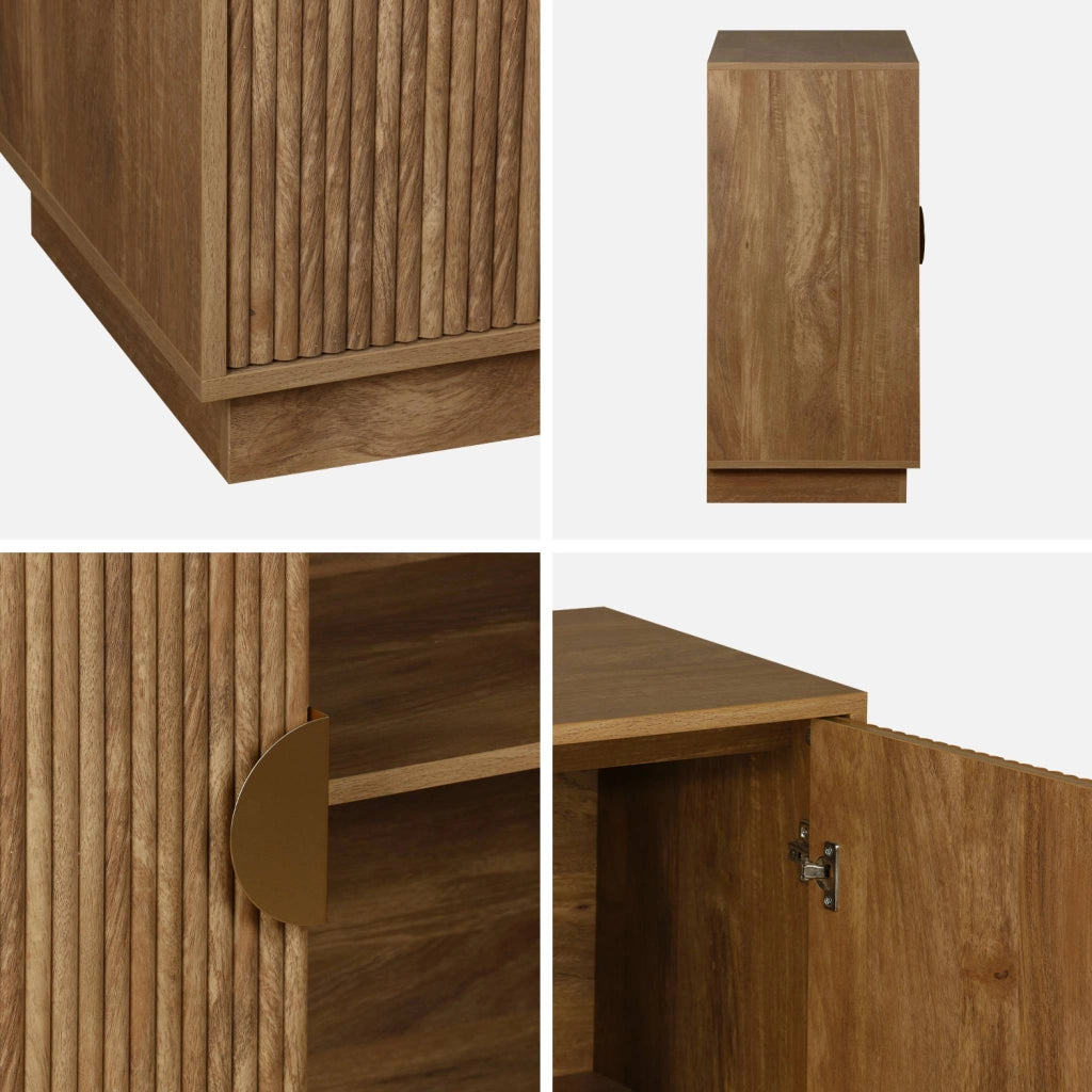 Credenza esotica a 2 ante, 80cm, effetto legno miele