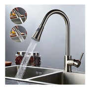 Trade Shop - Miscelatore Lavello Cucina Doccia Estraibile Professionale Cromato Rubinetto -