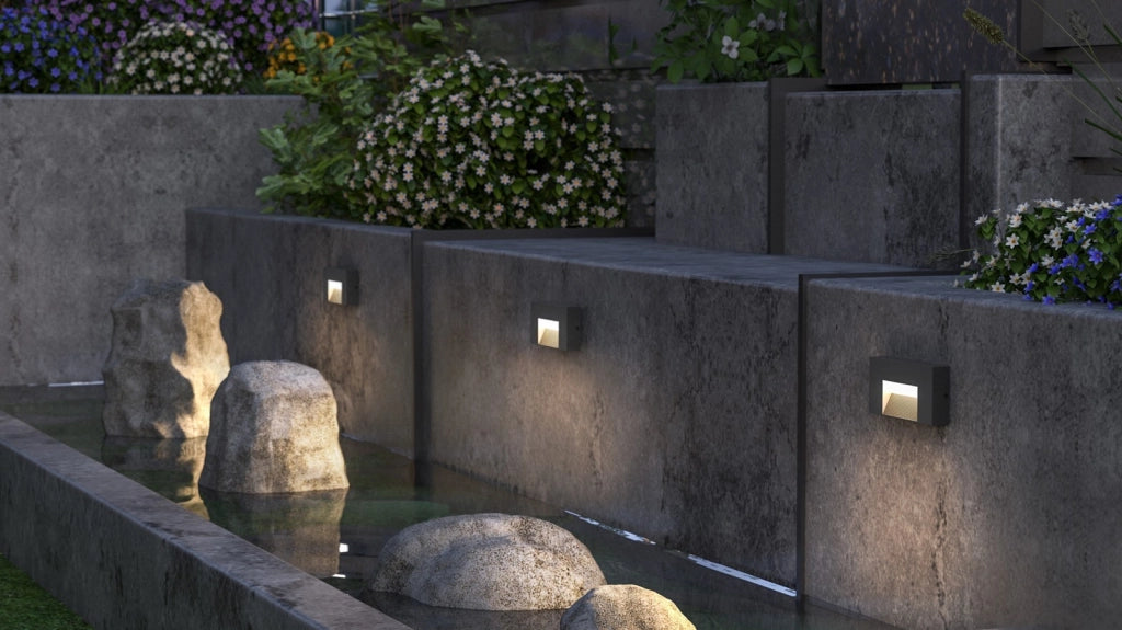Applique esterna LED CCT ARTEO nera IP65 Lutec